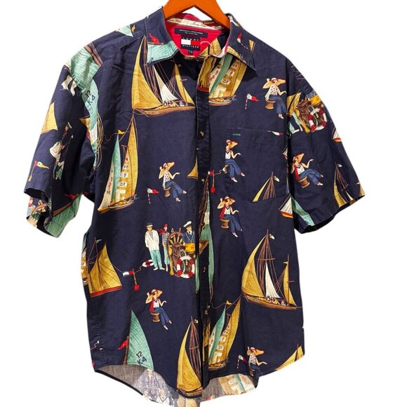 Tommy Hilfiger Other - Tommy Hilfiger American Classics Nautical Print Button-Up Shirt Size: Large